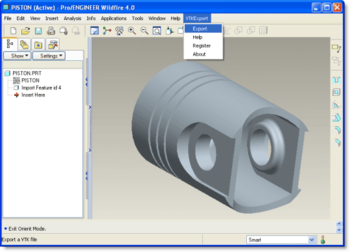 VTK Export for Pro/ENGINEER screenshot