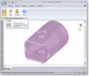 VTK Export for SpaceClaim screenshot