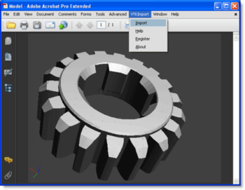 VTK Import for Acrobat screenshot