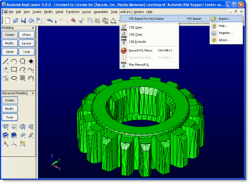 VTK Import for KeyCreator screenshot