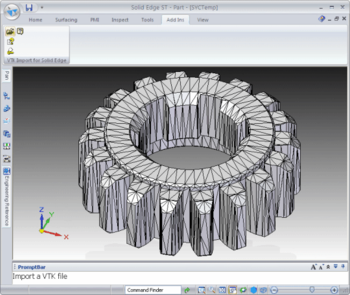 VTK Import for Solid Edge screenshot
