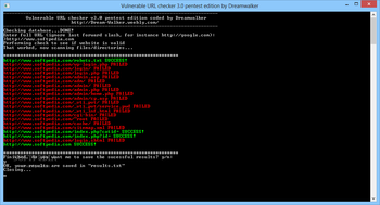 Vulnerable URL checker pentest edition screenshot