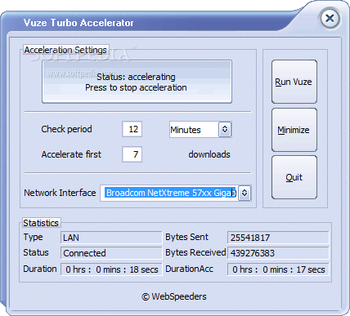 Vuze Turbo Accelerator screenshot