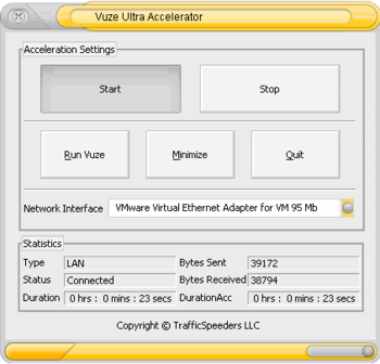 Vuze Ultra Accelerator screenshot