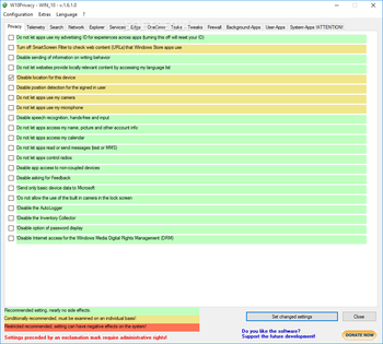 W10Privacy screenshot