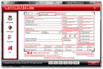 W2 Generator screenshot