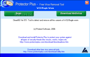 W32/Bagle Worm and its variants removal screenshot