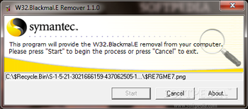 W32.Blackmal.E Remover screenshot