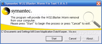 W32.Blaster.Worm Removal Tool screenshot 2