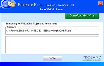 W32/CleanKido Trojan Removal Tool screenshot 2