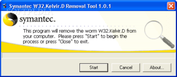 W32.Kelvir.D Free Removal Tool screenshot