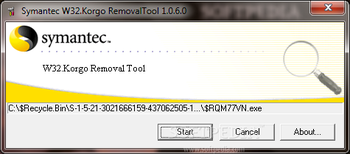 W32.Korgo Removal Tool screenshot