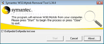 W32.Mytob@mm Removal Tool screenshot