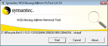 W32.Novarg.A@mm Removal Tool screenshot