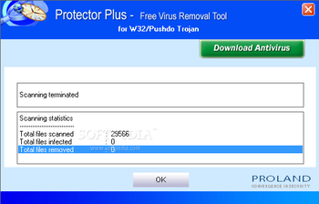 W32/Pushdo Trojan Removal Tool screenshot 3
