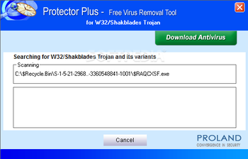 W32/ShakBlades Free Virus Removal Tool screenshot 2