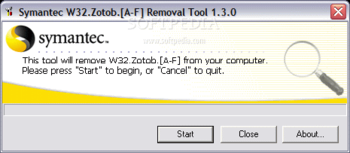 W32.Zotob Free Removal Tool screenshot