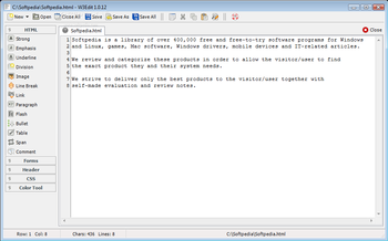 W3Edit screenshot