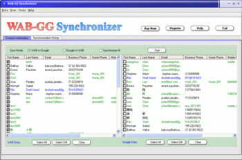 WAB-GG Synchronizer screenshot