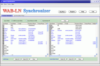 WAB-LN Synchronizer screenshot