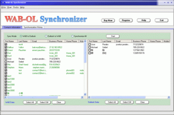 WAB-OL Synchronizer screenshot