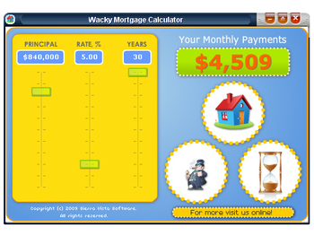 Wacky Mortgage Calculator screenshot