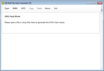 Waf File Hash Generator Portable screenshot