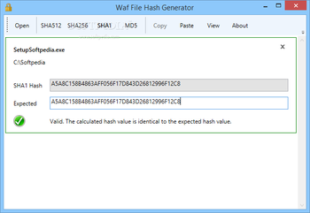 Waf File Hash Generator Portable screenshot