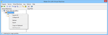 Wake-On-LAN Virtual Machine screenshot