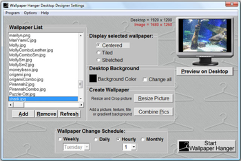 Wallpaper Hanger Desktop Designer screenshot