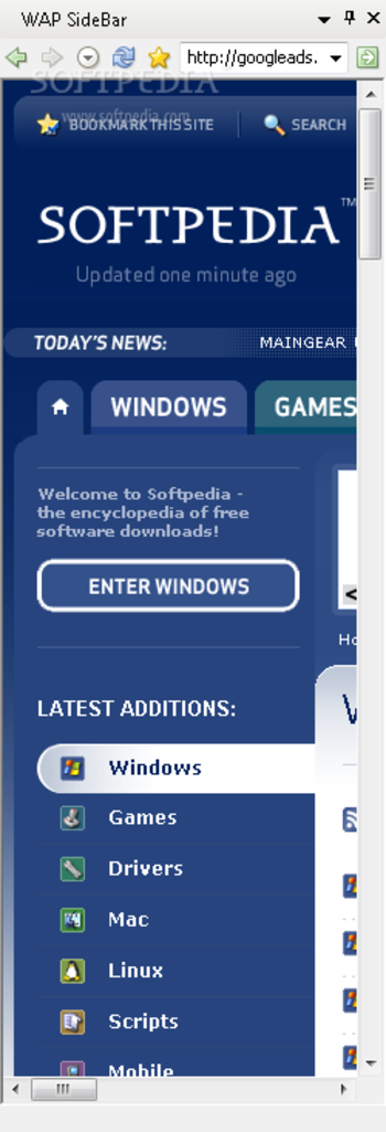 WAP SideBar screenshot