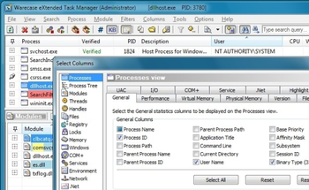 Warecase eXtended Task Manager screenshot
