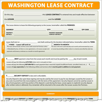 Washington Lease Contract screenshot