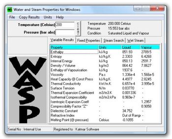 Water And Steam Properties screenshot