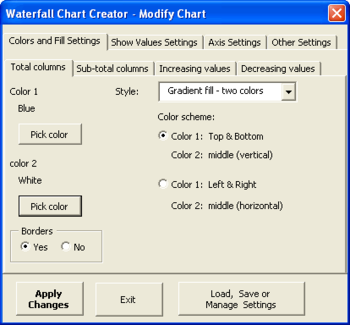 Waterfall Chart Creator for Microsoft Excel screenshot 2