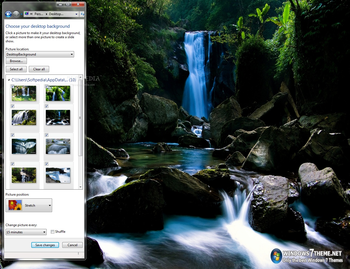 Waterfalls Windows 7 Theme with sound screenshot