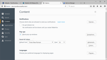 Waterfox  screenshot 7