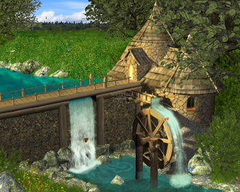 Watermill by Waterfall - Animated Wallpaper screenshot