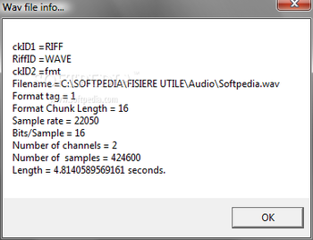 Wav File Info screenshot 2