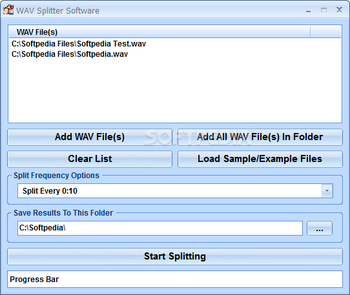 WAV Splitter Software screenshot