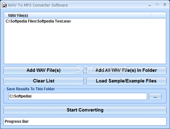 WAV To MP3 Converter Software screenshot