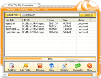 WAV To RM Converter screenshot 2