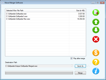 Wave Merger Software screenshot