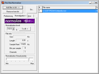 WAVNormalizer screenshot 2