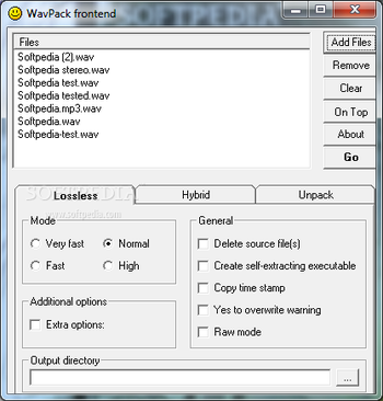 WavPack frontend screenshot