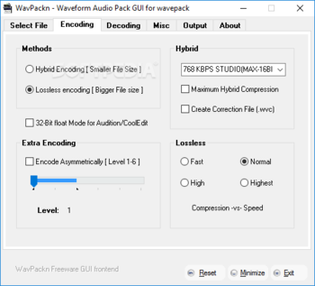 WavPackn screenshot 2