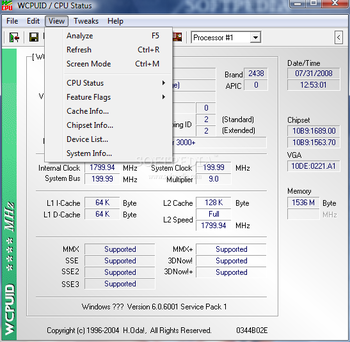 WCPUID screenshot 2