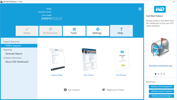 WD SSD Dashboard screenshot 2