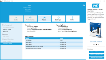 WD SSD Dashboard screenshot 3