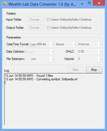 Wealth-Lab Data Converter screenshot